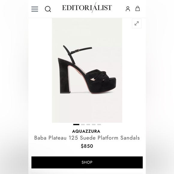 GENUINE - Baba Plateau 125 Suede Platform Sandals - Picture 5 of 10